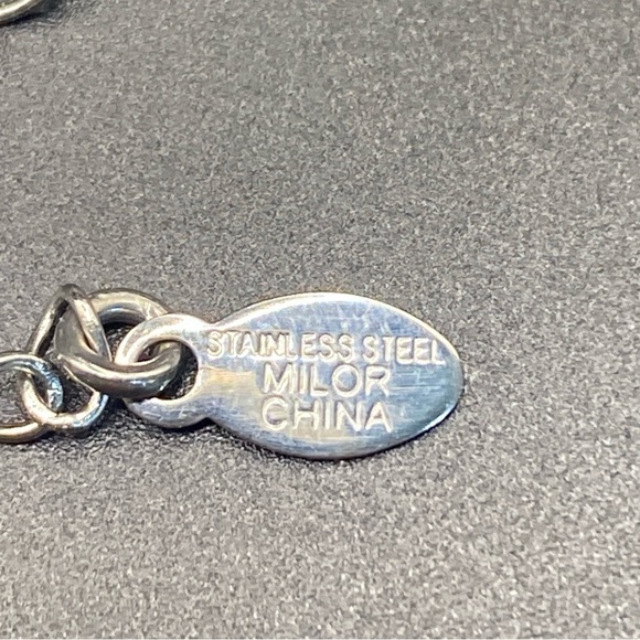 Set Necklace & Bracelet Milor italy. Black Gunmetal color - Picture 6 of 8